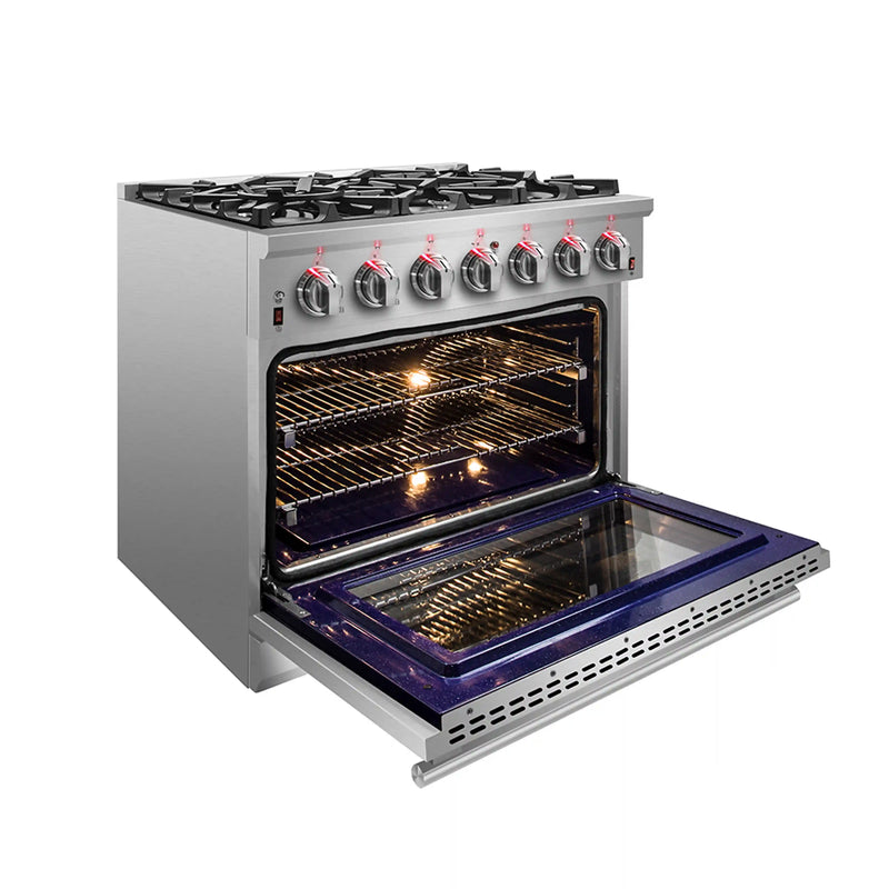 Forno Massimo 36-Inch Gas Range in Stainless Steel (FFSGS6239-36)