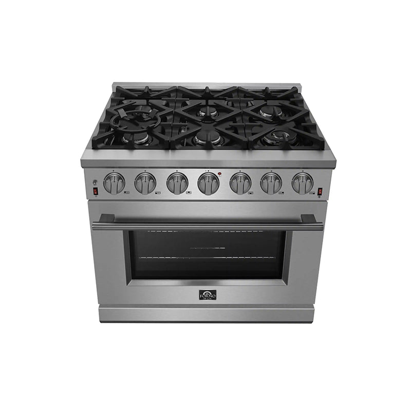 Forno Massimo 36-Inch Gas Range in Stainless Steel (FFSGS6239-36)