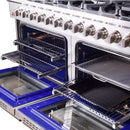 Forno 2-Piece Appliance Package - 60-Inch Gas Range and Wall Mount Range Hood in Stainless Steel