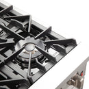 Forno 5-Piece Appliance Package - 36-Inch Gas Range, Wall Mount Range Hood, 36-Inch Refrigerator, Dishwasher, and 30-Inch Microwave Drawer in Stainless Steel