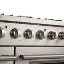Forno 5-Piece Appliance Package - 48-Inch Gas Range, Wall Mount Range Hood, 36-Inch Refrigerator, Dishwasher, and 30-Inch Microwave Drawer in Stainless Steel