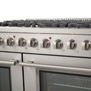 Forno 5-Piece Appliance Package - 48-Inch Gas Range, Wall Mount Range Hood, 36-Inch Refrigerator, Dishwasher, and 30-Inch Microwave Drawer in Stainless Steel