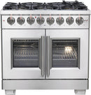 Forno Capriasca 36-Inch Freestanding Dual Fuel Range in Stainless Steel (FFSGS6387-36)