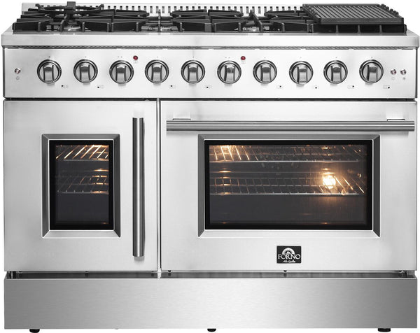 Forno Galiano 48-Inch Gas Range in Stainless Steel (FFSGS6444-48)