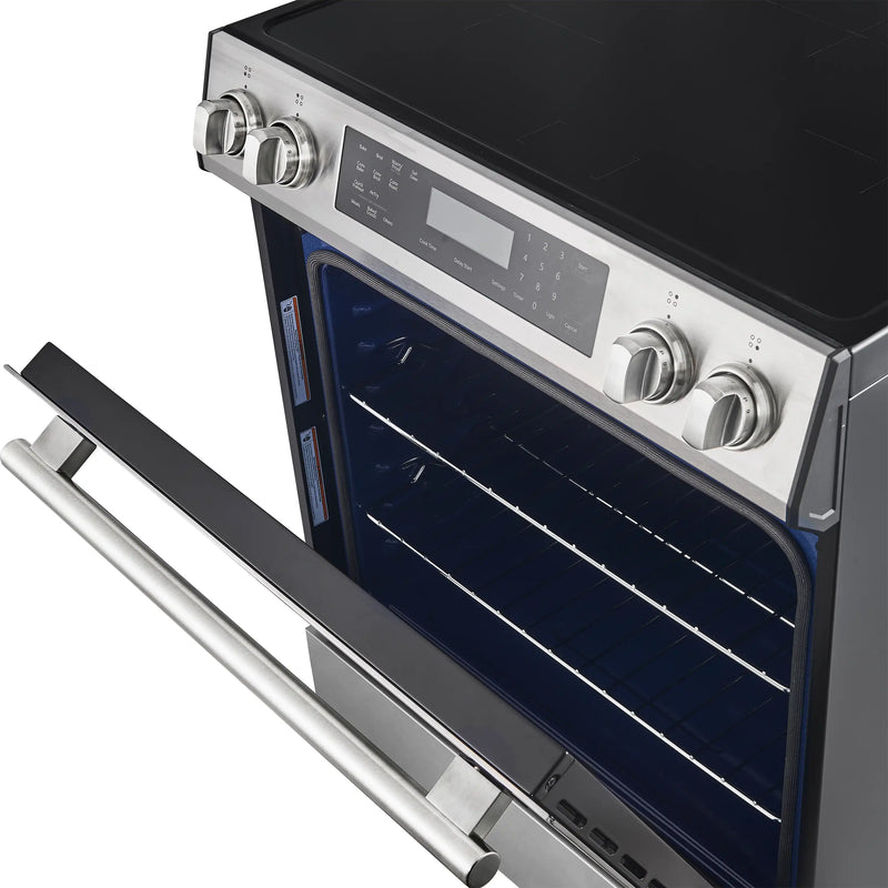 Forno Espresso Donatello 30-Inch Slide-In Induction Range in Stainless Steel with Brass Handle (FFSIN0905-30)