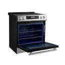 Forno 5-Piece Appliance Package - 30-Inch Induction Range, Under Cabinet Range Hood, Refrigerator with Water Dispenser, Dishwasher, and 30-Inch Microwave Drawer in Stainless Steel