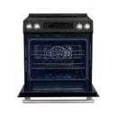 Forno 2-Piece Appliance Package - 30-Inch Induction Range and 36-Inch Side by Side Refrigerator with Water Dispenser in Black with Antique Brass Handle (FBDL-015-14CAUS)