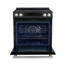 Forno Espresso Donatello 30-Inch Induction Range in Black with Brass Handle (FFSIN0905-30BLK)