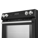 Forno 5-Piece Appliance Package - 30-Inch Induction Range, Under Cabinet Range Hood, Refrigerator with Water Dispenser, Dishwasher, and 30-Inch Microwave Oven in Black with Antique Brass Trim