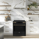 Forno 2-Piece Appliance Package - 30-Inch Induction Range and 36-Inch Side by Side Refrigerator with Water Dispenser in Black with Antique Brass Handle (FBDL-015-14CAUS)