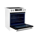 Forno 2-Piece Appliance Package - 30-Inch Induction Range and 36-Inch Side by Side Refrigerator with Water Dispenser in White with Stainless Steel Handle (FBDL-015-09CAUS)