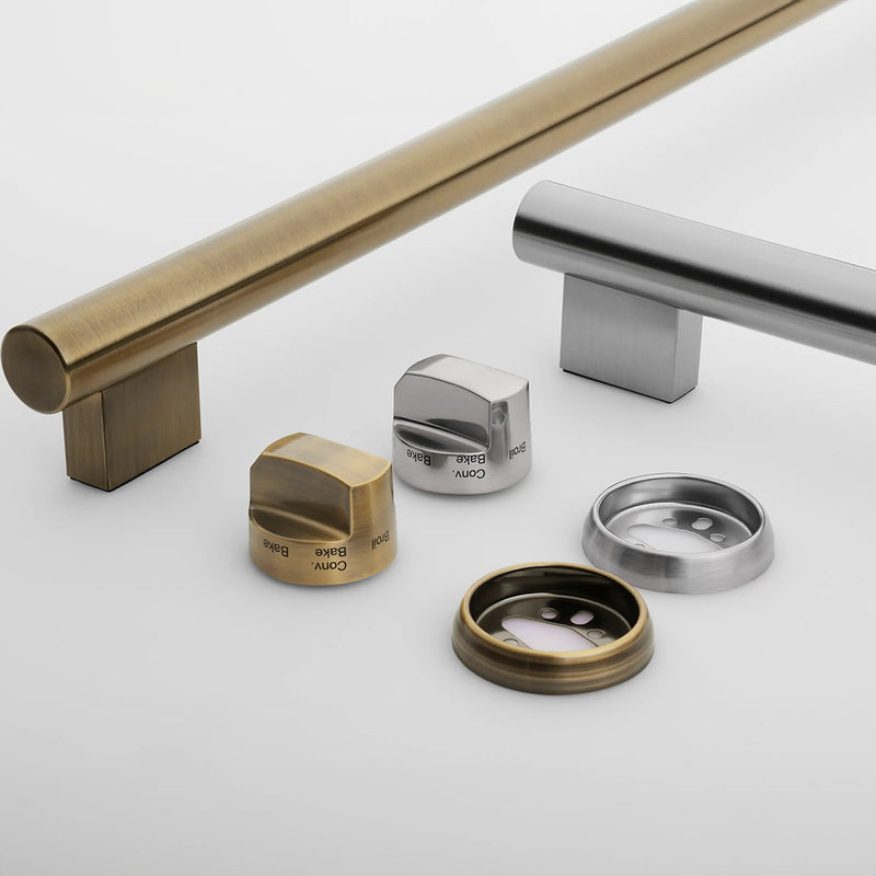 Forno Leonardo Espresso 30-Inch Electric Range in Black with Brass Handle (FFSEL6022-30BLK)