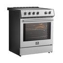 Forno 2-Piece Appliance Package - 30-Inch Induction Range and 36-Inch Side by Side Refrigerator with Water Dispenser in Stainless Steel (FBDL-014-04CAUS)