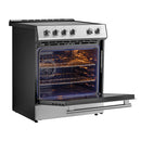 Forno 4-Piece Appliance Package - 30-Inch Induction Range, Under Cabinet Range Hood, French Door Refrigerator with Water Dispenser, and Dishwasher in Stainless Steel