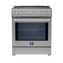 Forno 5-Piece Appliance Package - 30-Inch Induction Range, Under Cabinet Range Hood, Refrigerator with Water Dispenser, Dishwasher, and 30-Inch Microwave Oven in Stainless Steel