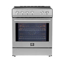 Forno 2-Piece Appliance Package - 30-Inch Induction Range and 36-Inch Side by Side Refrigerator with Water Dispenser in Stainless Steel (FBDL-014-04CAUS)