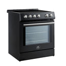 Forno 2-Piece Appliance Package - 30-Inch Slide-In Induction Range and 36-Inch Side by Side Refrigerator with Water Dispenser in Black with Stainless Steel Handle (FBDL-014-14CAUS)