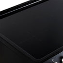 Forno Leonardo Espresso 30-Inch Slide-In Black Induction Range with Antique Brass Trim (FFSIN0982-30BLK)