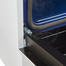 Forno 5-Piece Appliance Package - 30-Inch Inducton Range, Under Cabinet Range Hood, Refrigerator with Water Dispenser, Dishwasher, and  24-Inch Microwave Oven in White with Antique Brass Trim