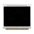 Forno Leonardo Espresso 30-Inch Slide-In White Induction Range with Antique Brass Trim (FFSIN0982-30WHT)