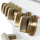 Forno 4-Piece Appliance Package - 30-Inch Espresso Induction Range , Wall Mount Range Hood, 60-Inch Built-In Convertible Refrigerator, and Dishwasher in White with Antique Brass Handle