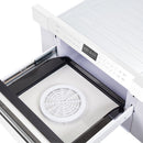 Forno 4-Piece Appliance Package - 48-Inch Antico Dual Fuel Range, 60-Inch Refrigerator, Dishwasher, & 30-Inch Microwave Drawer in White with Antique Brass Handle