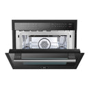 Forno 5-Piece Appliance Package - 30-Inch Inducton Range, Under Cabinet Range Hood, Refrigerator with Water Dispenser, Dishwasher, and  24-Inch Microwave Oven in Black with Antique Brass Trim