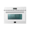 Forno Oliena Espresso 24-Inch 1.6 Cu.ft Compact Oven in White with Stainless Steel Handle (FMWDR3093-24WHT)