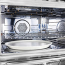 Forno Oliena Espresso 24-Inch 1.6 Cu.ft Compact Oven in White with Antique Brass Handle (FMWDR3093-24WHT)