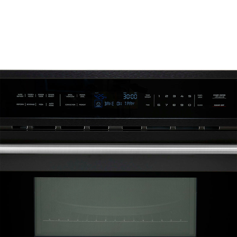Forno 2-Piece Appliance Package - 30-Inch Vomero Wall Oven & 30-Inch Microwave Oven in Black with Stainless Steel Handle
