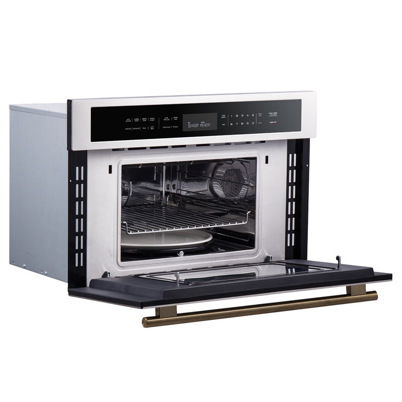 Forno 2-Piece Appliance Package - 30-Inch Vomero Double Wall Oven & 30-Inch Microwave Oven in Stainless Steel