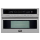 Forno 5-Piece Appliance Package - 48-Inch Gas Range, Wall Mount Range Hood, 36-Inch Refrigerator, Dishwasher, and 30-Inch Microwave Oven in Stainless Steel