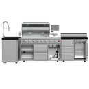 Forno Bulnes Outdoor Kitchen 40-Inch BBQ 95,000 BTU, with 5 Burners, Sear & Rotisserie Infrared Side Burner, 1.8 cu.ft. Beverage Center & Black Granite Countertops (FODKT2520BLK)