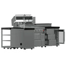 Forno Bulnes Outdoor Kitchen 40-Inch BBQ 95,000 BTU, with 5 Burners, Sear & Rotisserie Infrared Side Burner, 1.8 cu.ft. Beverage Center & Black Granite Countertops (FODKT2520BLK)