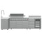 Forno Bulnes Outdoor Kitchen 40-Inch BBQ 95,000 BTU, with 5 Burners, Sear & Rotisserie Infrared Side Burner, 1.8 cu.ft. Beverage Center & White Sintered Stone Countertops (FODKT2520WHT)