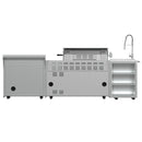 Forno Bulnes Outdoor Kitchen 40-Inch BBQ 95,000 BTU, with 5 Burners, Sear & Rotisserie Infrared Side Burner, 1.8 cu.ft. Beverage Center & White Sintered Stone Countertops (FODKT2520WHT)