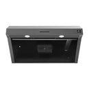Forno Bari Espresso 30-Inch 400 CFM Under Cabinet Range Hood in Black with Stainless Steel Handle (FRHUC5255-30BLK)