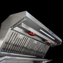 Forno 48-Inch 1200 CFM Wall Mount Range Hood with Baffle Filter and Back Splash in Stainless Steel (FRHWM5029-48)
