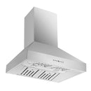 Forno 5-Piece Pro Appliance Package - 30-Inch Gas Range, Refrigerator with Water Dispenser, Wall Mount Hood, 24-Inch Microwave Drawer, & 3-Rack Dishwasher in Stainless Steel