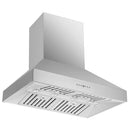 Forno 5-Piece Appliance Package - 36-Inch Dual Fuel Range, 60-Inch Pro-Style Refrigerator, Wall Mount Hood, 24-Inch Microwave Drawer, & 3-Rack Dishwasher in Stainless Steel