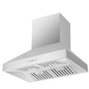 Forno 5-Piece Appliance Package - 36-Inch Electric Range, Wall Mount Range Hood, Pro-Style Refrigerator, Dishwasher, and 24-Inch Microwave Oven in Stainless Steel