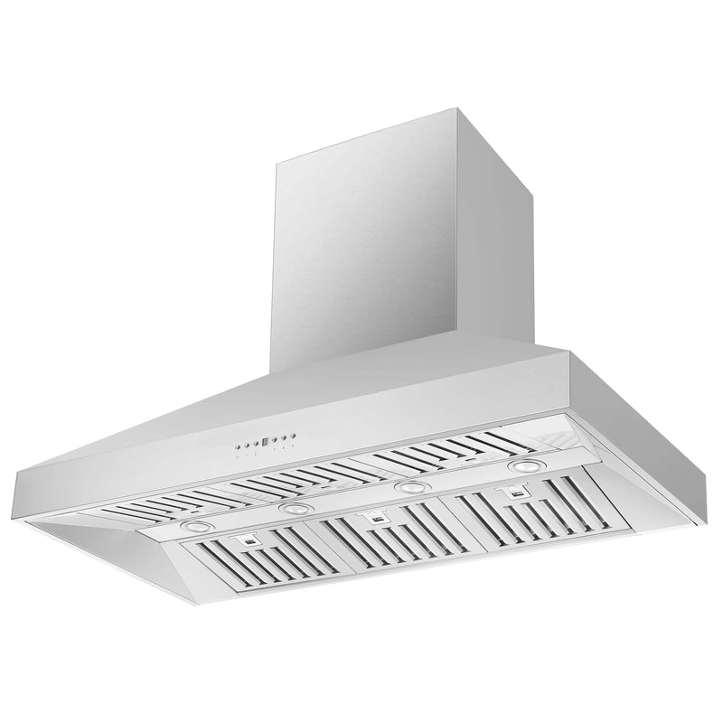 Forno 3-Piece Appliance Package - 48-Inch Orvieto Gas Range, Wall Mount Range Hood, & 60-Inch Refrigerator in Stainless Steel