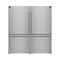 Forno Milano 62-Inch Freestanding Dual Bottom Freezer Refrigerator in Stainless Steel – 34.4 cu.ft, Touch Control, Ice Maker (FFFFD1787-60S)