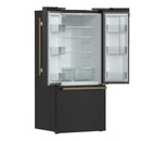 Forno 2-Piece Appliance Package - 30-Inch Induction Range and 30-Inch French Door Refrigerator in Black with Antique Brass Handle (FBDL-015-15CAUS)