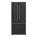 Forno 2-Piece Appliance Package - 30-Inch Induction Range and 30-Inch French Door Refrigerator in Black with Antique Brass Handle (FBDL-015-15CAUS)