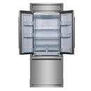 Forno Gallipoli 30-Inch French Door Refrigerator with 17.5 cu.ft. Capacity and Decorative Grille in Stainless Steel (FFFFD1974-35MG)