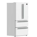 Forno 2-Piece Appliance Package - 30-Inch Slide-In Induction Range and 36-Inch French Door Refrigerator in White with Stainless Steel Handle (FBDL-014-08CAUS)