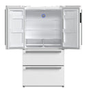 Forno 2-Piece Appliance Package - 30-Inch Slide-In Induction Range and 36-Inch French Door Refrigerator in White with Stainless Steel Handle (FBDL-014-08CAUS)