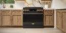 Gordon Ramsay by Thor Kitchen 3-Piece Appliance Package - 48-Inch Gas Range with Liquid Propane Kit with Double Oven, 36-Inch Refrigerator, and Dishwasher in Black with Bronze Trim