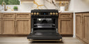 Gordon Ramsay by Thor Kitchen 3-Piece Appliance Package - 36-Inch Gas Range with Tilt Panel, 36-Inch Refrigerator, and Dishwasher in Black with Bronze Trim